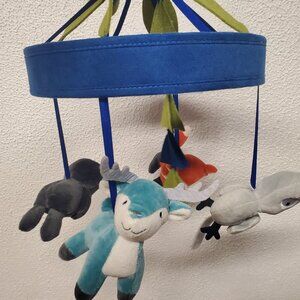 Home Decor - Nursery Hanging Mobile with Plush Animals 9" Diameter